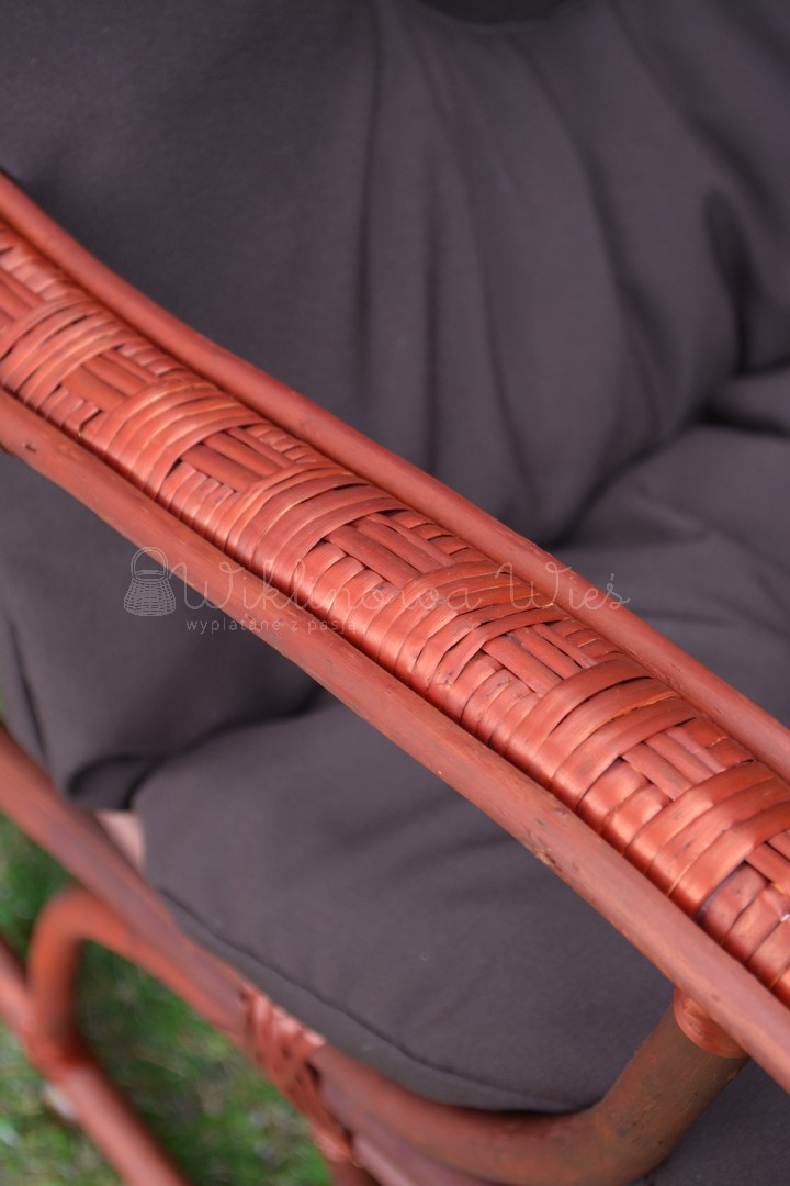 FOTEL BUJANY WIKLINOWY LORD WIŚNIA + PODUSZKA Linia Fotel