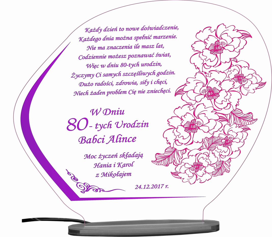 30 40 50 60 70 80 URODZINY STATUETKA PREZENT LED Marka inna