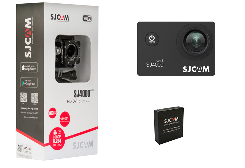 KAMERA SPORTOWA SJCAM SJ4000 WiFi AKCESORIA Pojemność akumulatora 900 mAh