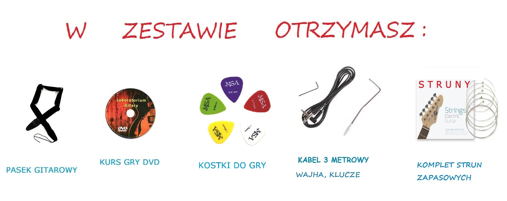 GITARA ELEKTRYCZNA + WZMACNIACZ GITAROWY PROMOCJA! Wersja Praworęczna