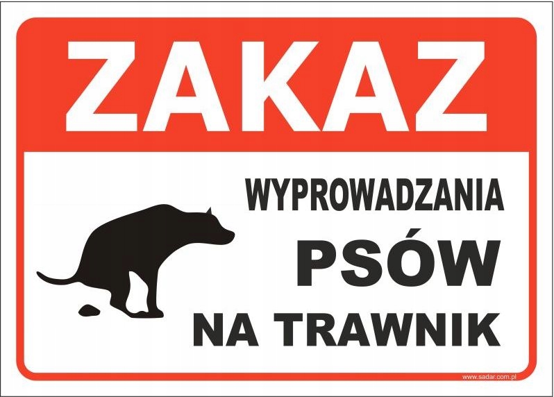 

Tabliczka Zakaz Wyprowadzania Psów Na Trawnik