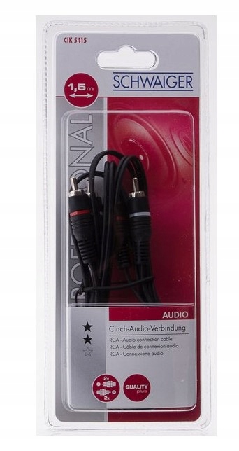 

Kabel 2 Rca -2 Rca Cinch Przewód Audio 1,5 M
