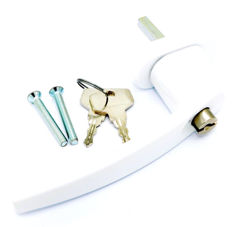 KLAMKA Z ZAMKIEM BLOKADA OKNA OKIEN OKIENNA BIAŁA Rodzaj blokada