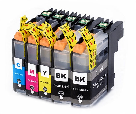 

5x Tusze do drukarki Brother LC123 DCP-J132W J152W