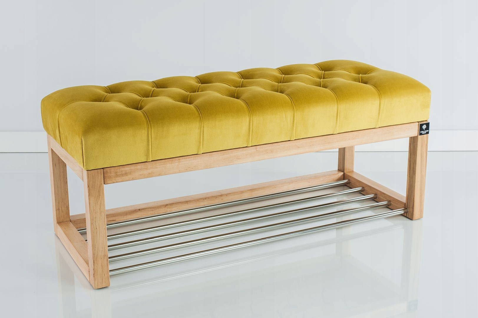 65 Producent Ławka Pikowana Zółty EMRA WOOD Kolor korpusu wenge