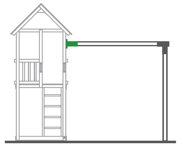 Łącznik do belki kwadratowej 90/90mm huśtawka ogro Materiał inny