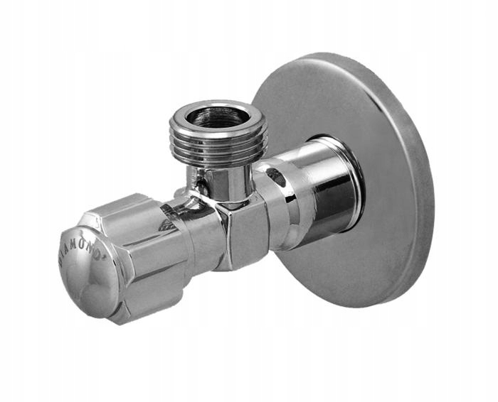 ZAWÓR KĄTOWY GRZYBKOWY CHROMOWANY 1/2' x 3/8'