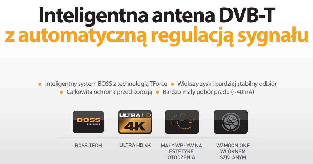Antena Televes Dinova MIX Boss DVB-T filt LTE 700 Kolor biały