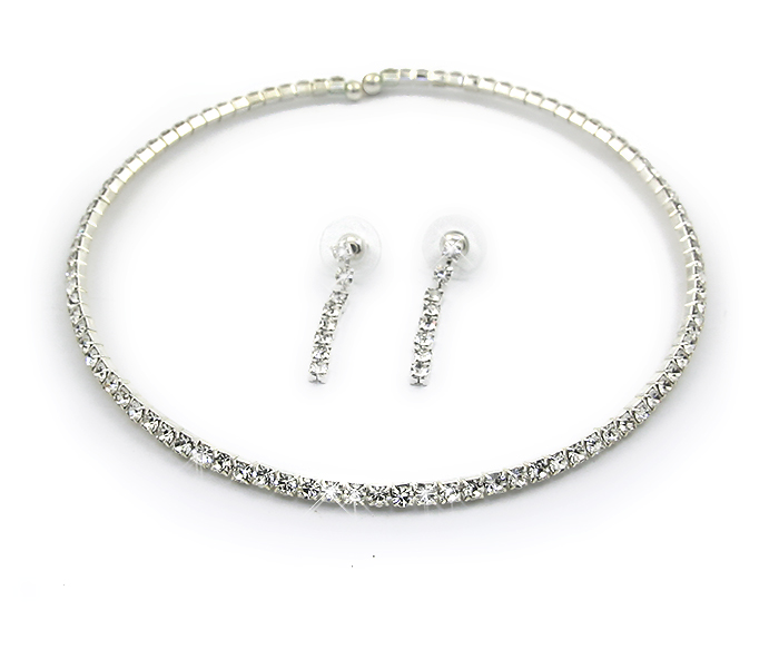 

Kolia Z Kolczykami Single Cyrkonie Swarovski