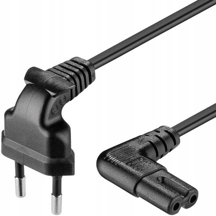 

Kabel zasilający kątowy 1,5m Euro/C7 ósemka cz. Hq