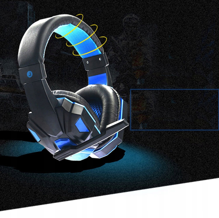 SŁUCHAWKI NAUSZNE Z MIKROFONEM PODŚWIETLANE G1000 Długość przewodu 1.8 m