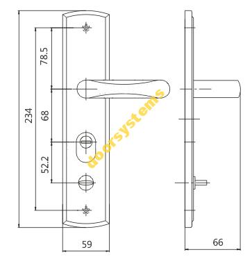KLAMKA DO DRZWI CHIŃSKICH 1812 PRAWA - SOLIDNA Marka CAM