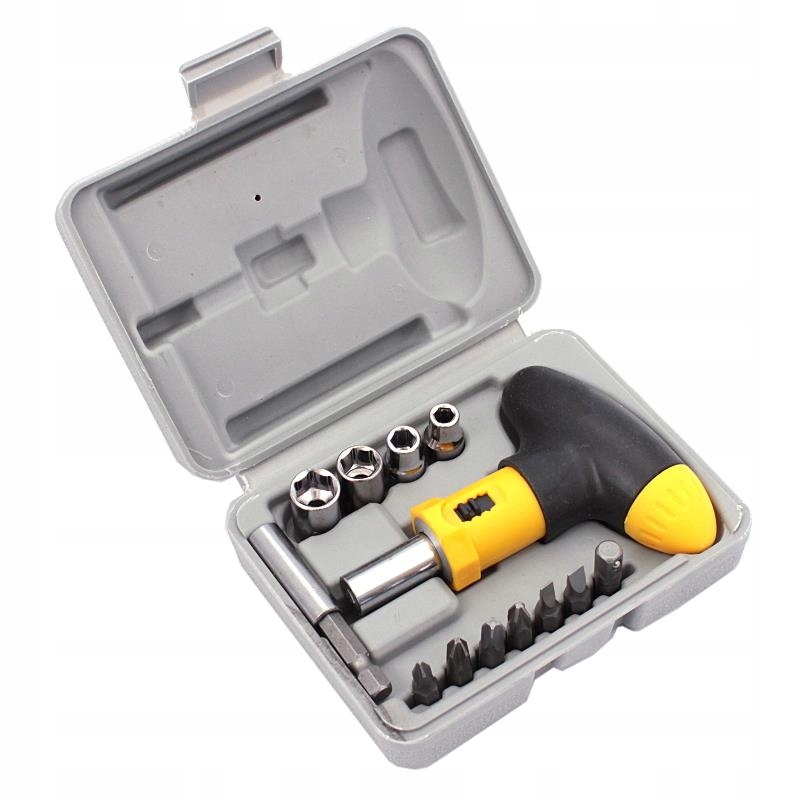 

Wkrętak Z Grzechotką + 13 Bit T-krótki CrV Bit