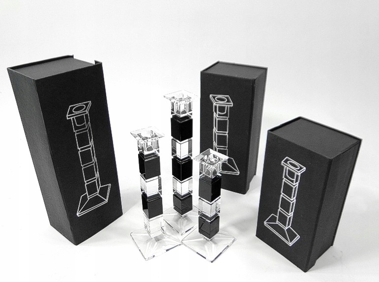 ŚWIECZNIK KRYSZTAŁOWY NOWOCZESNY 25cm (8954) Marka Juliette