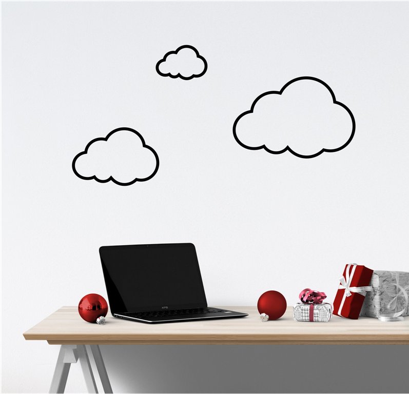 naklejki CHMURKI KONTUR styl skandynawski Bohater inny