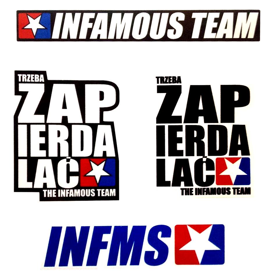 PREZENT DLA MOTOCYKLISTY T-shirt M TRZEBA ZAPIERDALAĆ INFAMOUS TEAM + WLEPY Marka THE INFAMOUS TEAM