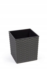 

Donica Juka Rattan Z Wkładem H30 ,30x30 Grafit