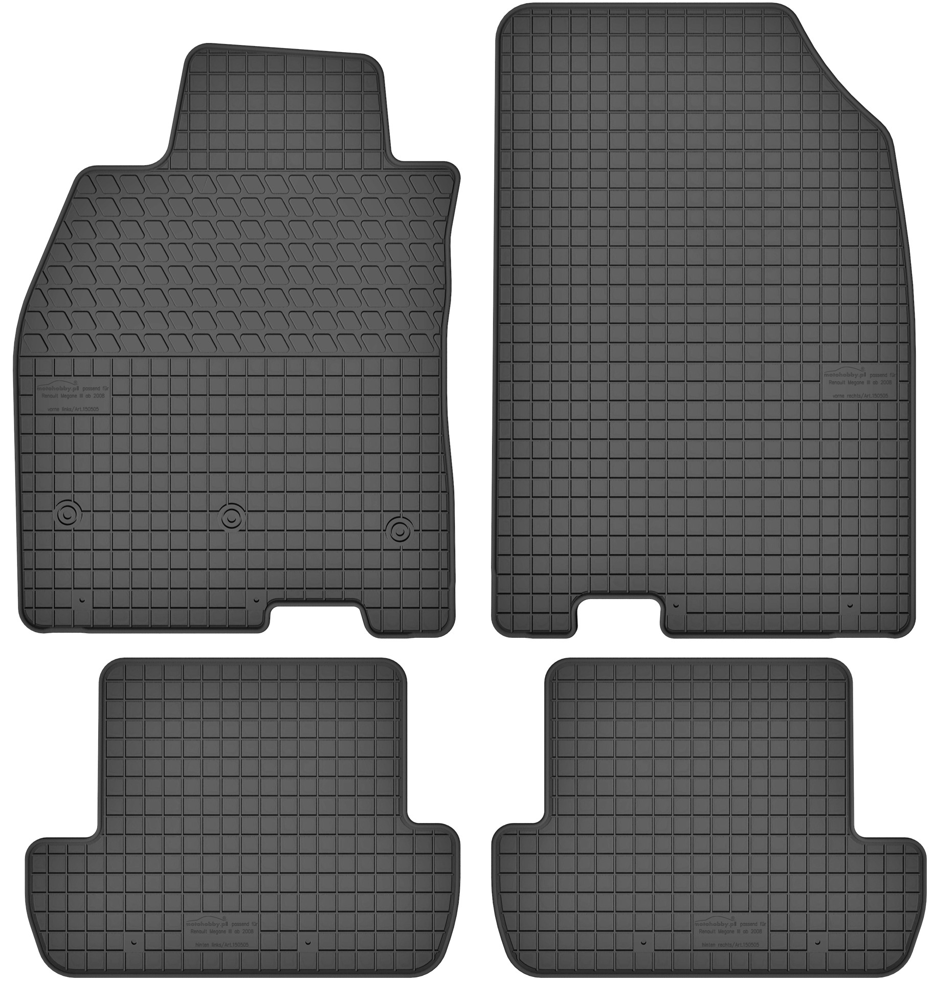 

Dywaniki gumowe do Renault Megane III 3 08-15