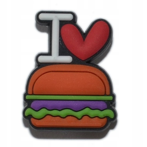 

Food - Przypinka Pcv - I love hamburger - 1503