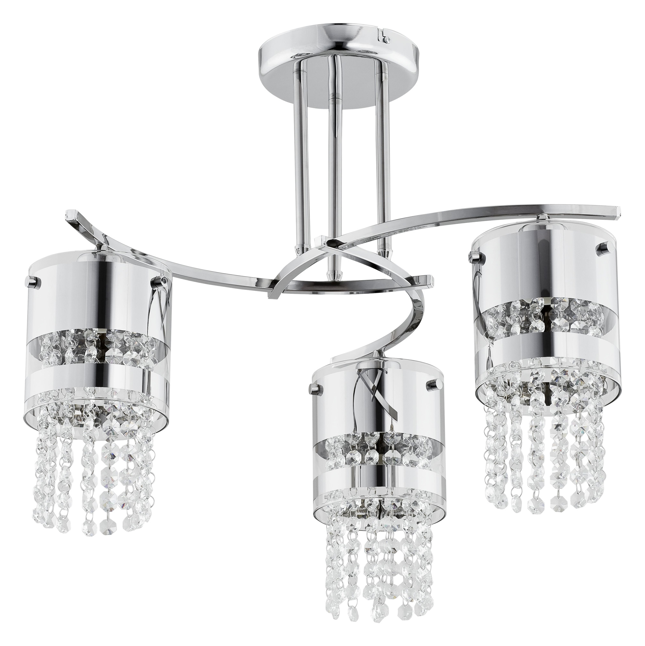 

Lampa Wisząca,,żyrandol Kryształki 312 Chrom