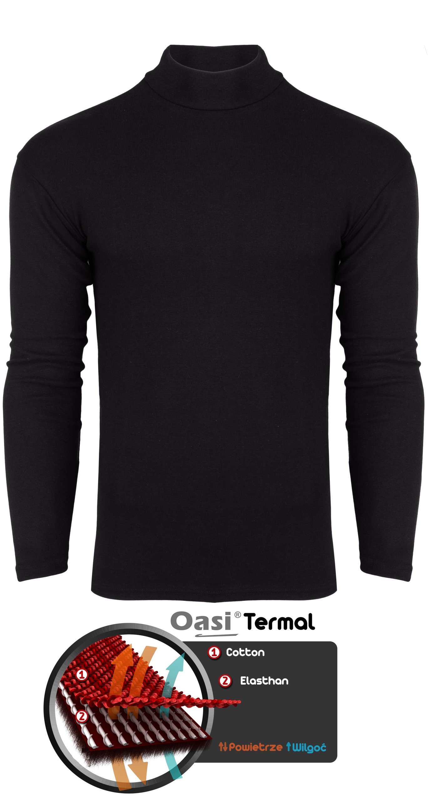 0753 ODZIEŻ ZIMOWA TERMICZNA GOLF OASI TERMAL XXL Zapięcie brak