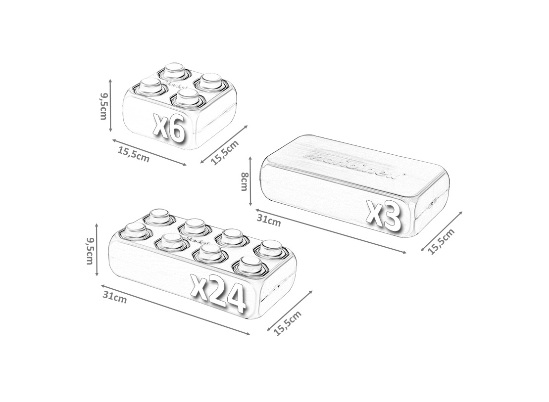 STATYBINIAI BRICS BLOKALAI DIDŽIAUSI BLOKALAI allegro! Prekės ženklas Marioinex