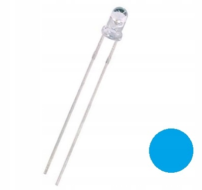 

Art Diody Led 3mm BLUE/niebiesk 3cd/25' Cena 10szt