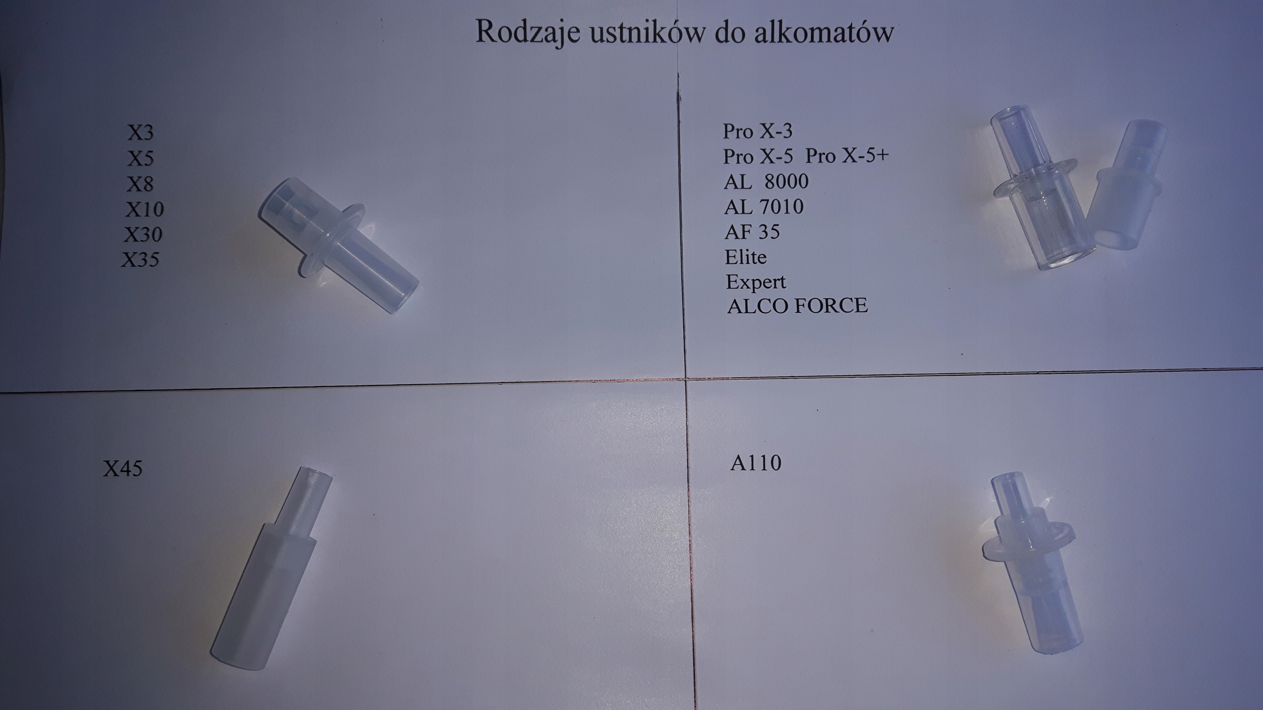 USTNIKI do alkomatu ALKOHIT X3 X5 X8 X10 X30 X35 100 sztuk ustników Model X3, X5, X8, X10, X30, X35