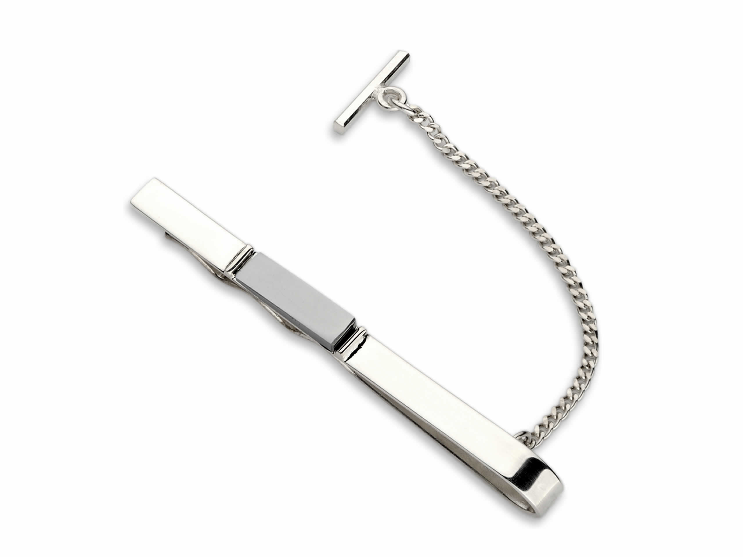 

Spinka Do Krawata Z Hematytem, Srebro 925, Grawer