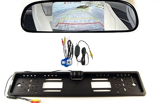 Монитор в зеркале 5'+камера заднего вида в рамке Wi-Fi
