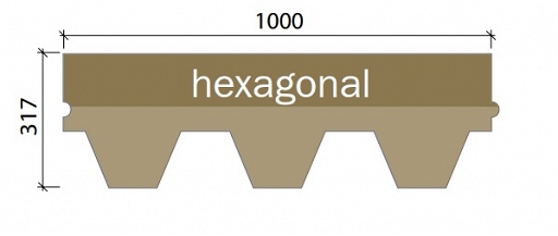 MIDA Gont bitumiczny Sonata Hexagonal Szary Marka inna