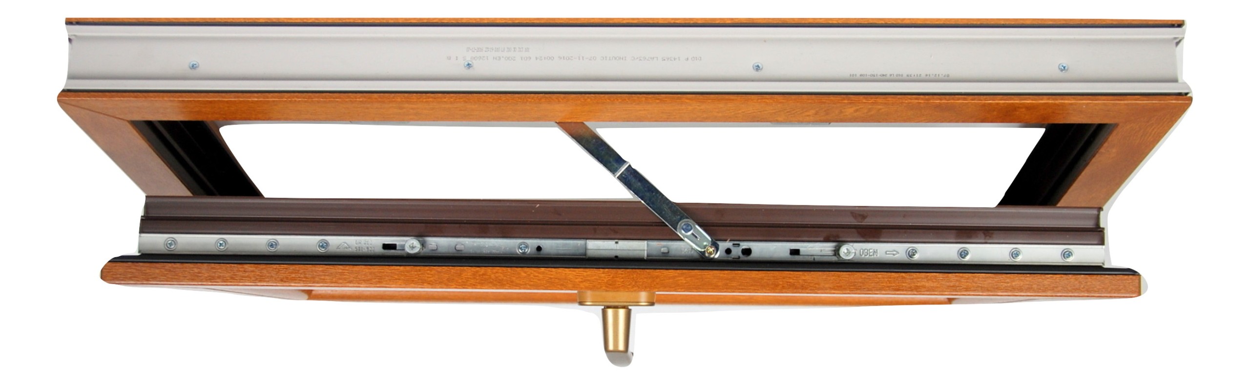 OKNO PCV 600 x 400 UCHYLNE 2 x ZŁOTY DĄB Marka Alucon