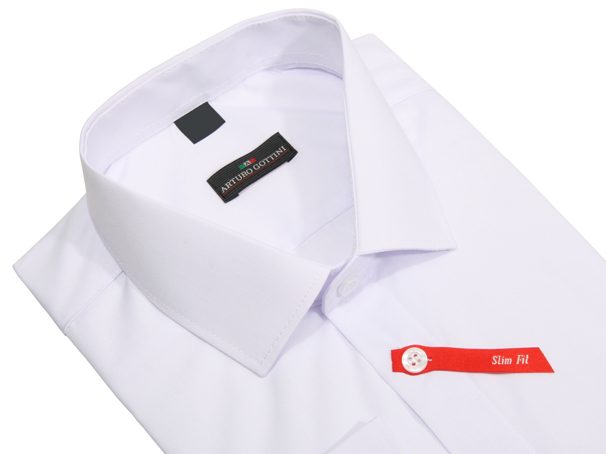 KOSZULA BIAŁA GŁADKA 45 182-188 SLIM FIT Marka inna