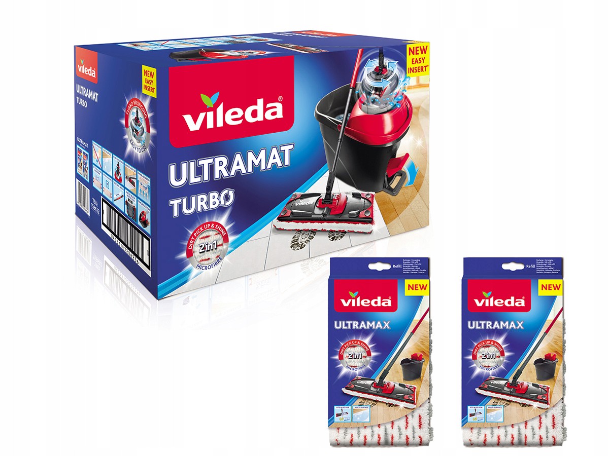 

Vileda Mop Płaski Obrotowy Ultramat Turbo +2xWKŁAD
