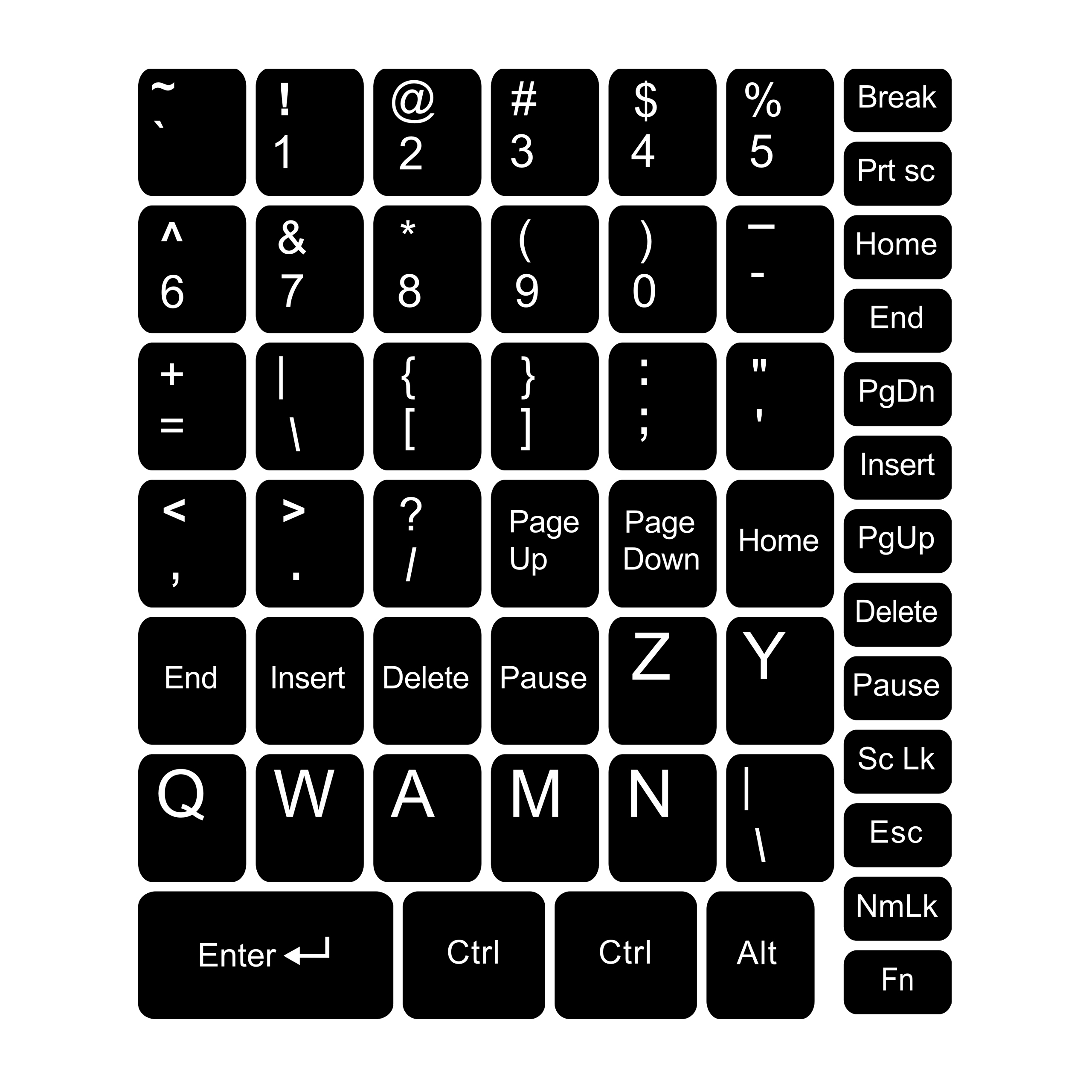

Naklejki na klawiaturę laptopa Pl 11x13 10 sztuk