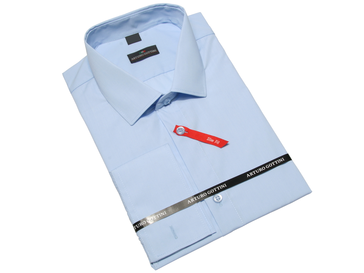 

Koszula Błękitna Gładka 39/40 182-188 Slim Fit