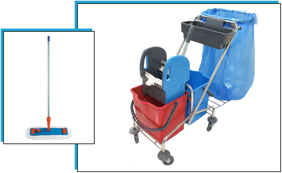 Wozek ZESTAW do sprzatania SPARK 2X18L MOP 50CM Weight with packaging 10 kg