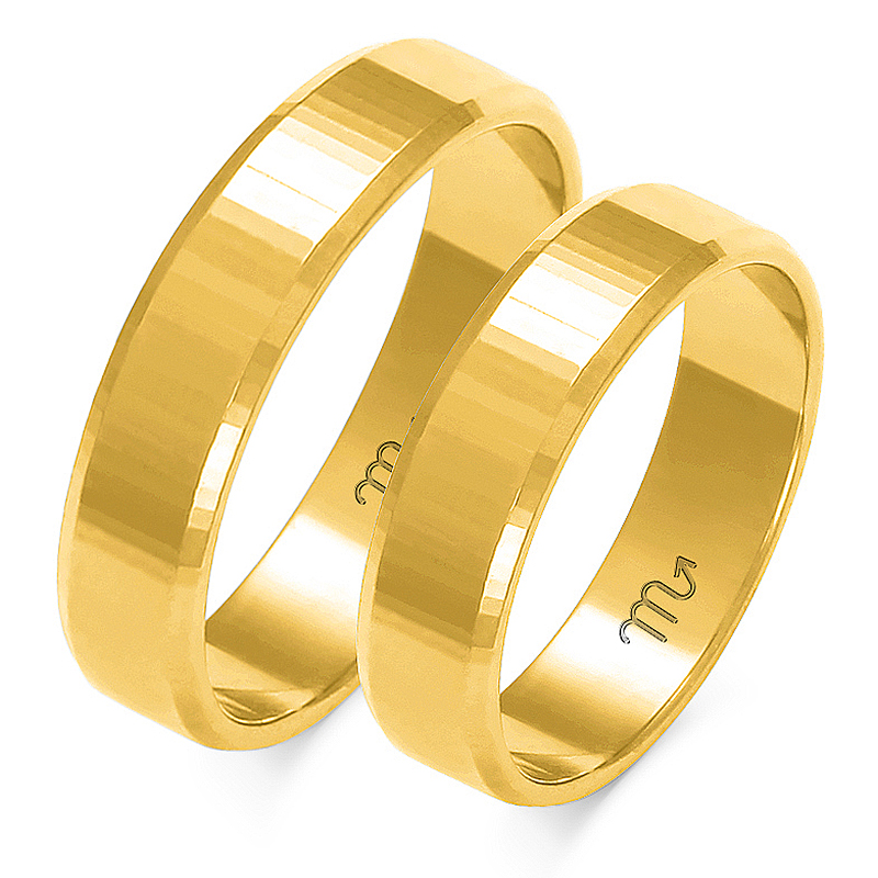 Zlaté Prsteny 14K Fazované 5,0mm id A-121