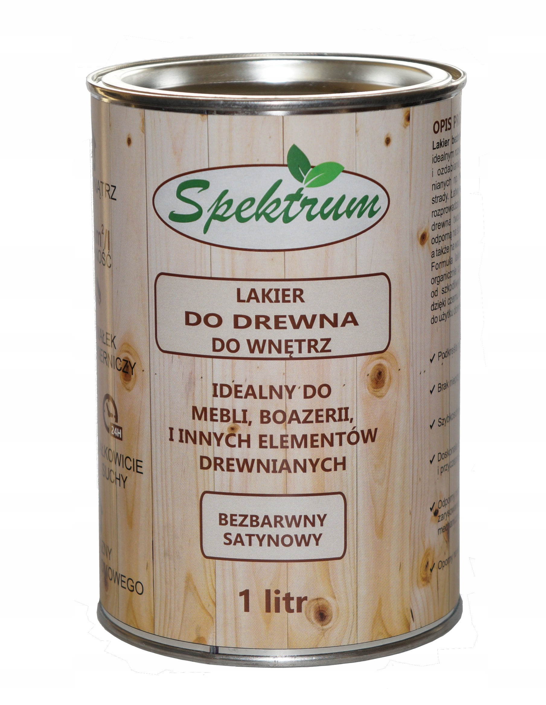 

Lakier do drewna Spektrum bezbarwny satyna 1L