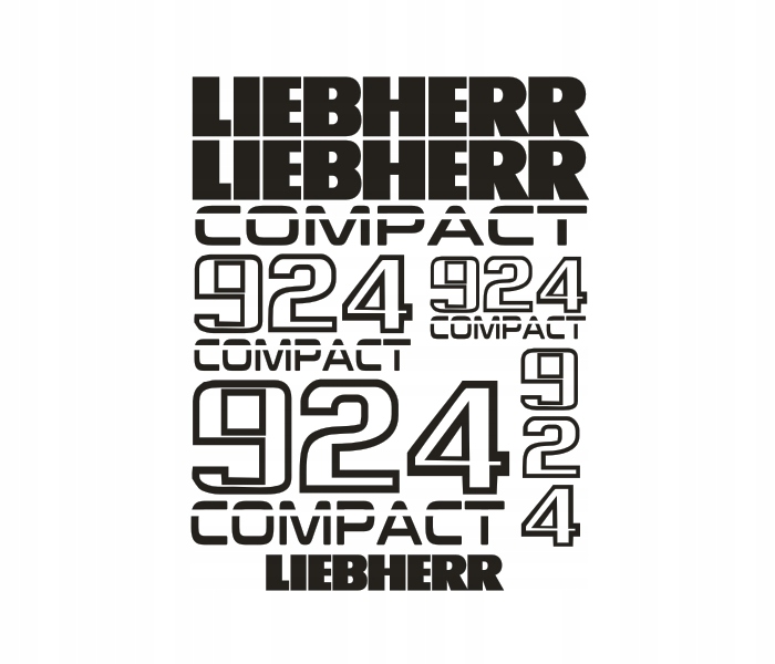 Samolepky samolepka Liebherr 924 Compact