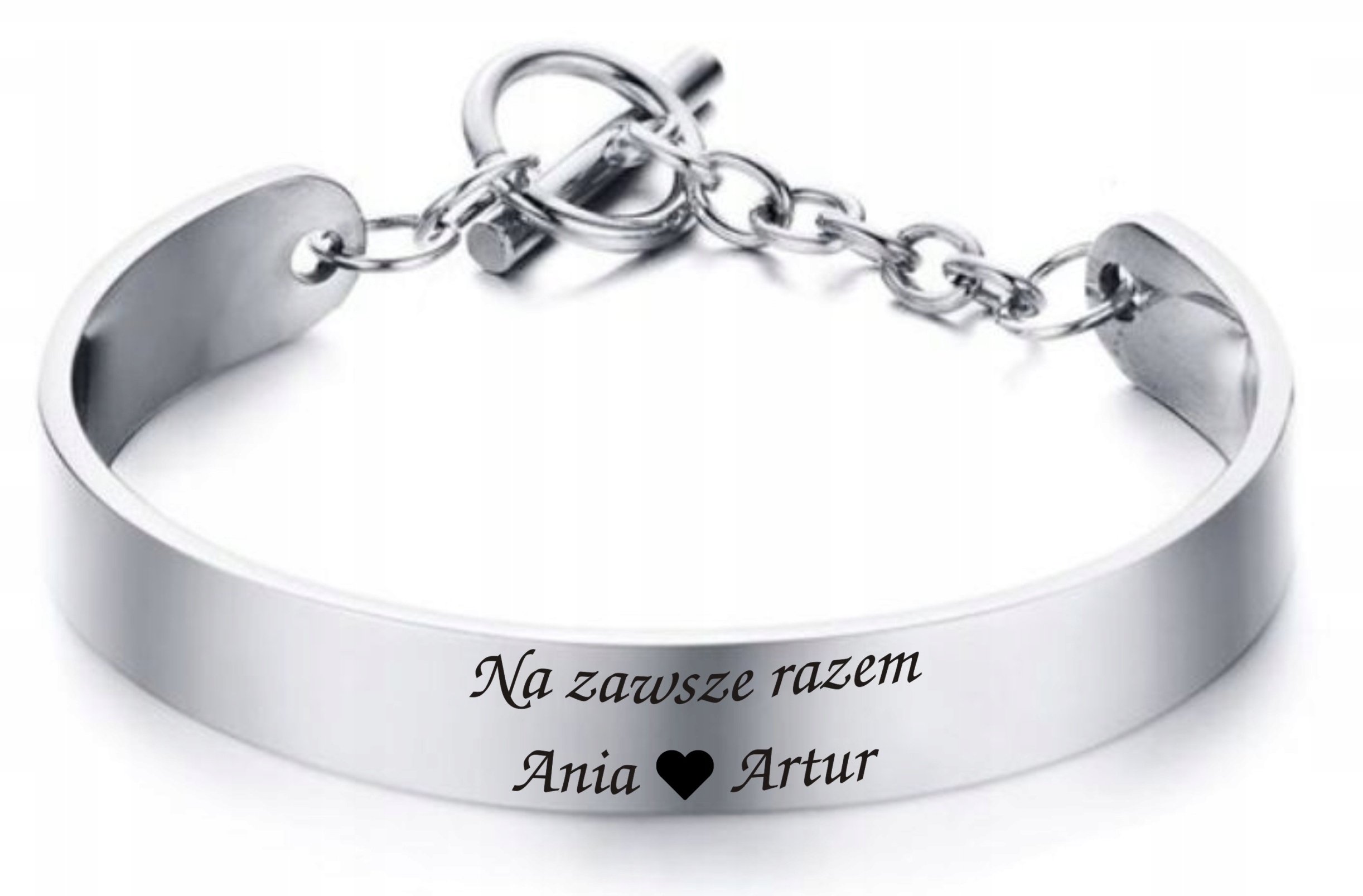 

Bransoletka Bangla stal chirurgiczna z Grawerem