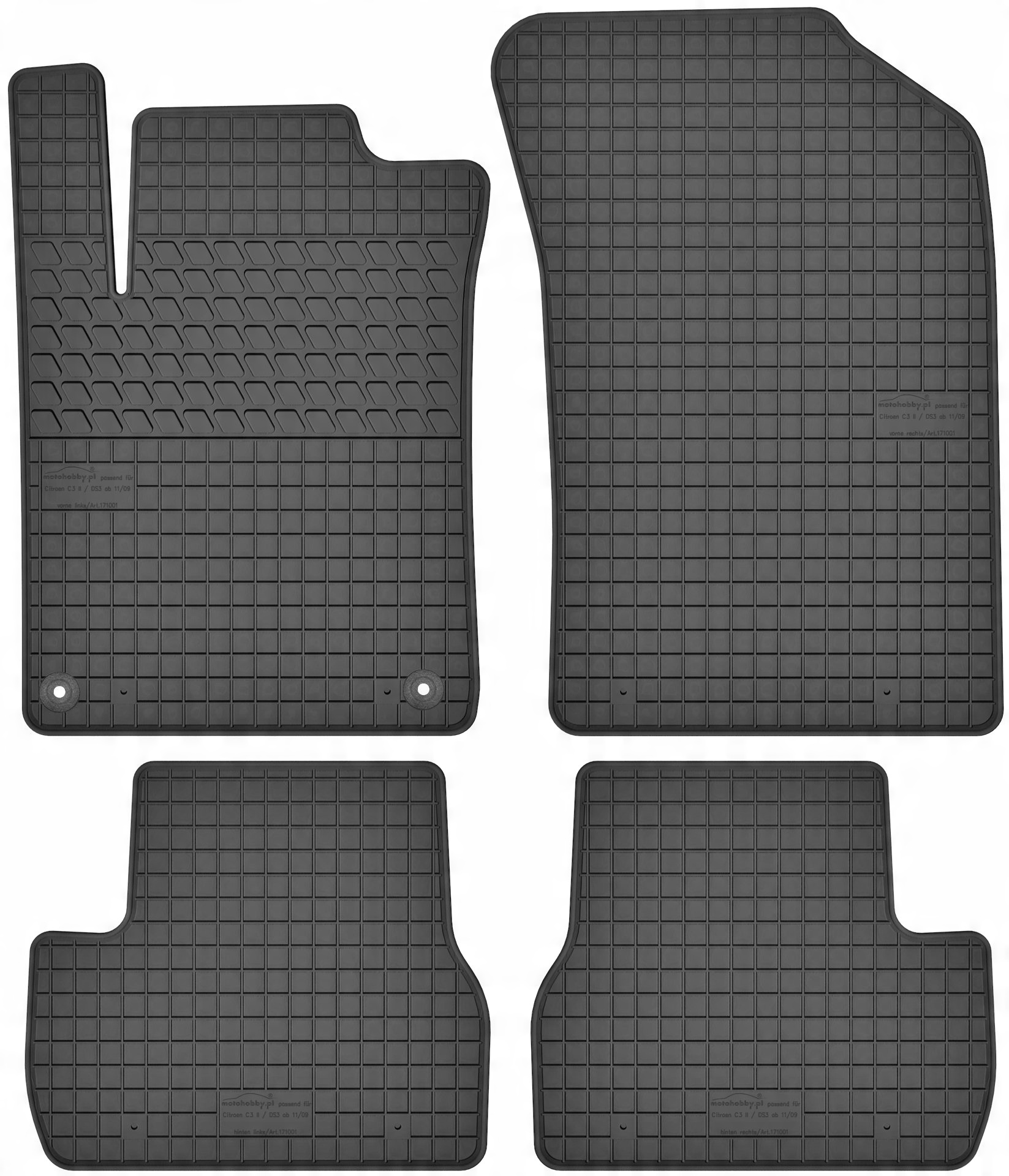 

Citroen C3 II (09-16) Dywaniki Gumowe Dedykowane