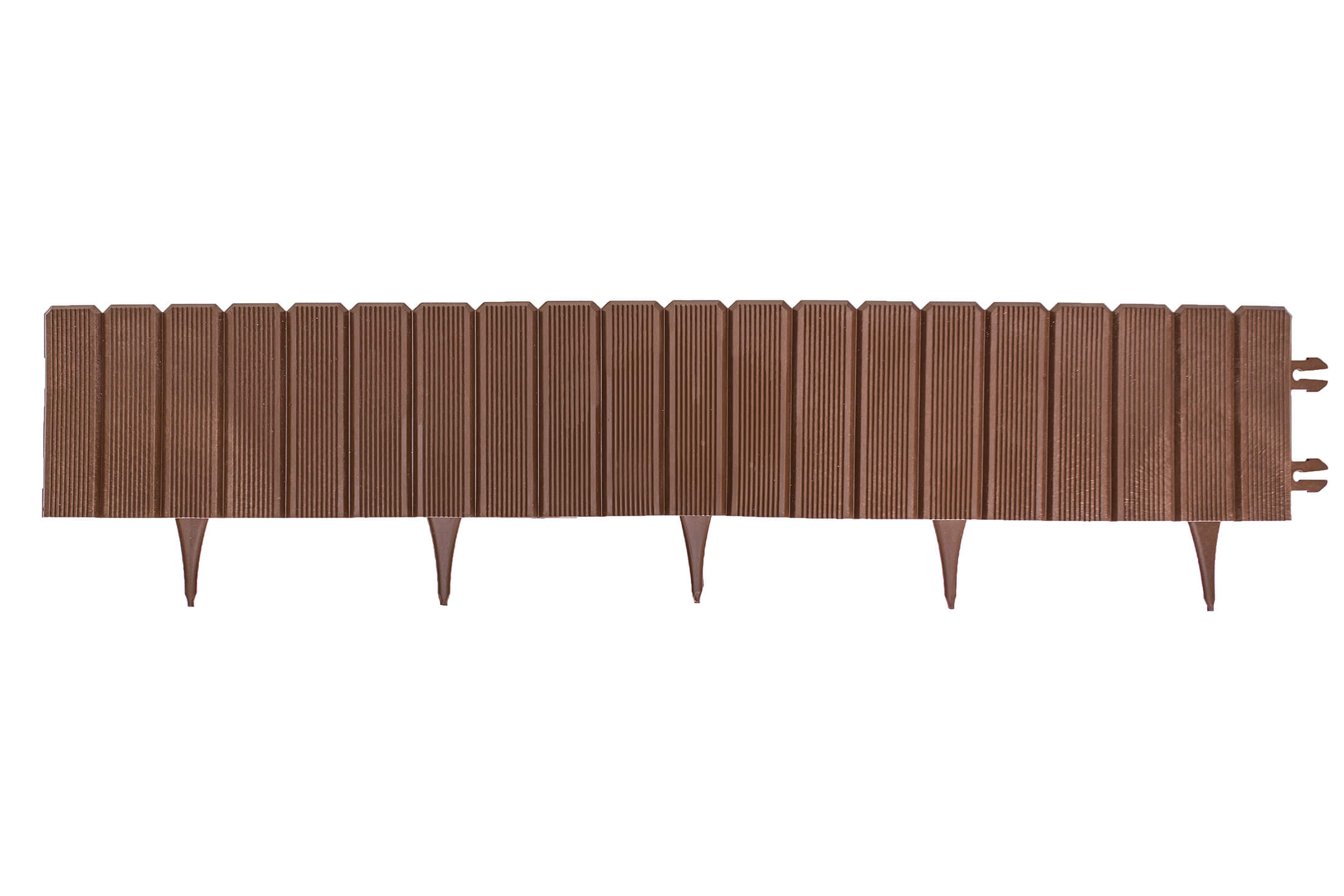 EKOBORD Palisada Plastikowa brązowa ogrodowa - obrzeże płotek 1metr 24cm EAN (GTIN) 5904506110056