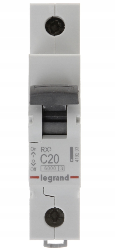 

Legrand RX3 Wyłącznik Nadprądowy 1P C20A S301