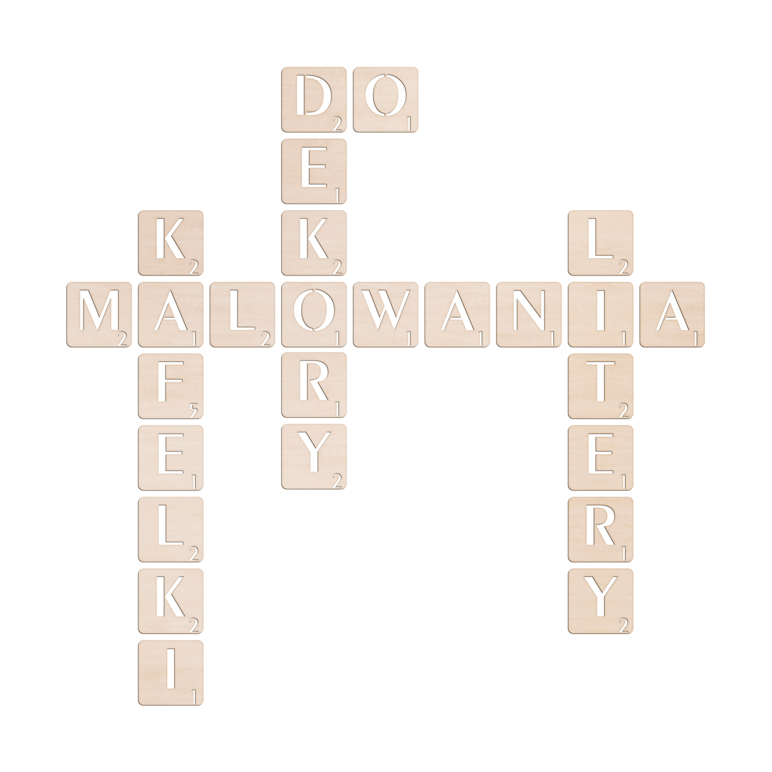 

Litery literki 3D Dekor na ścianę Kafelki Drewno