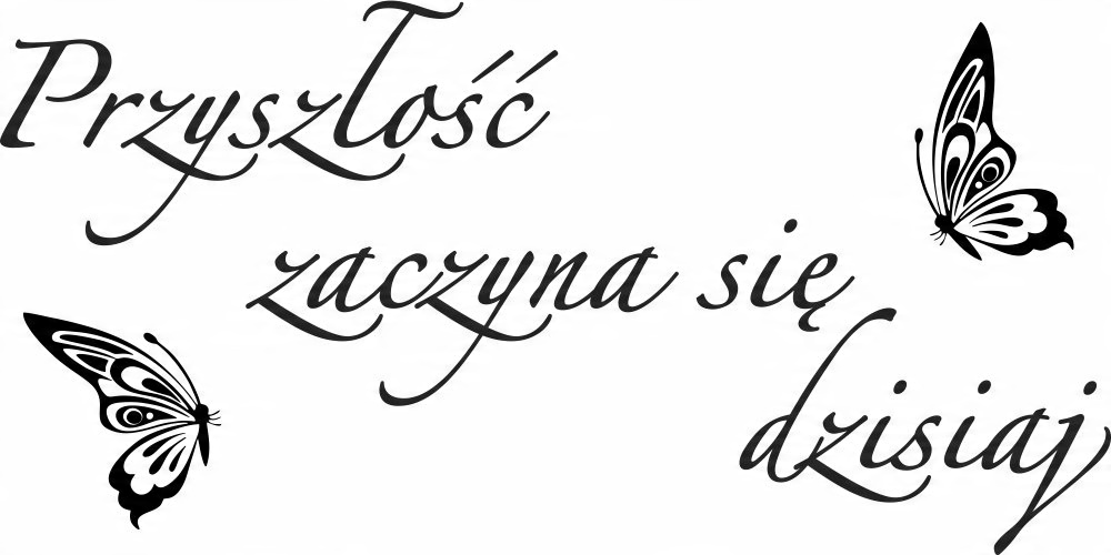 

Naklejka na ścianę Cytat Przyszłość dzisiaj 100cm