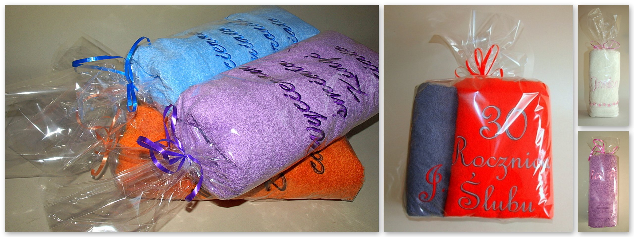 Extra RĘCZNIK z Twoim HAFTEM prezent na WALENTYNKI Cechy dodatkowe z dedykacją z haftem