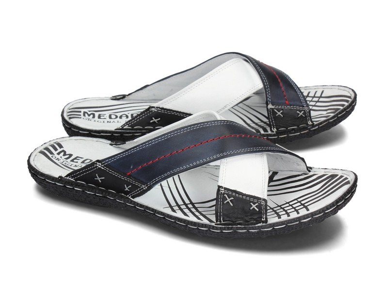 

Super Klapki Skóra Polskie MedArd M-080 Blue /42/