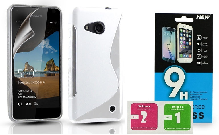 

Microsoft Lumia 550 Guma Gumowe Etui S-line +szkło