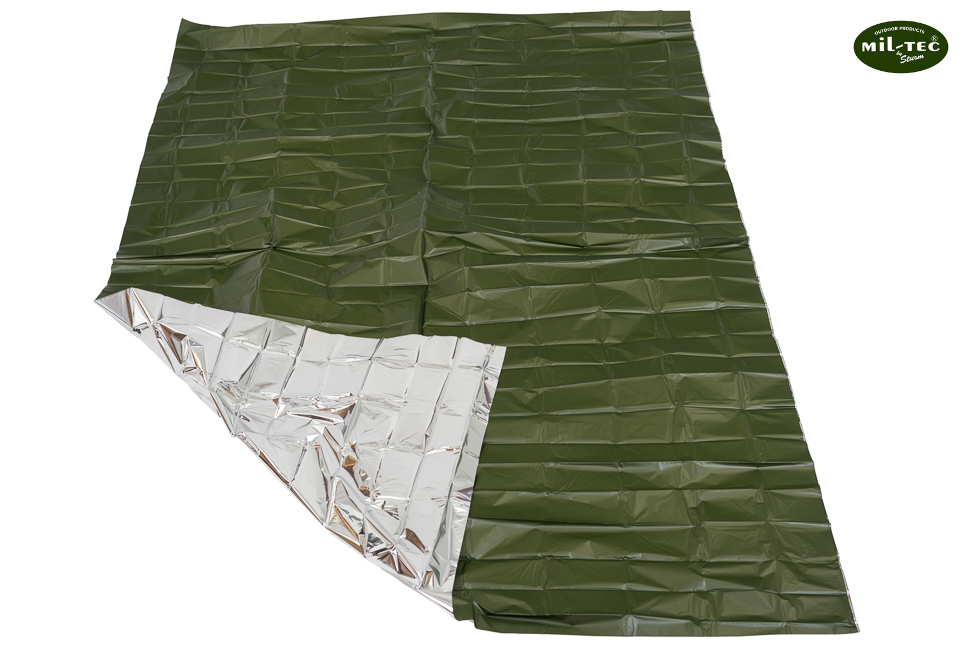 Ratunkowy KOC TERMICZNY FOLIA 215x130cm OL/SR mt Marka Mil-tec